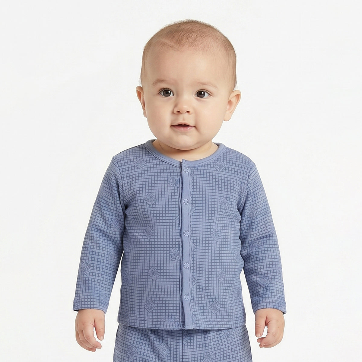 Baby Boys Yellow and Blue Cotton Front Open Full Sleeve Vest Pack of 2 Everyday Essentials