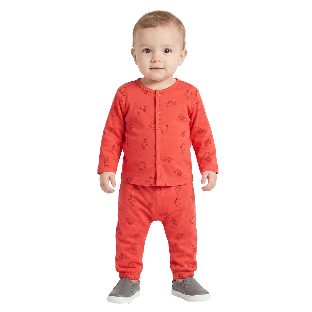 Baby Boys Red and Cream Front Open Vest Pack of 2 Everyday Essentials
