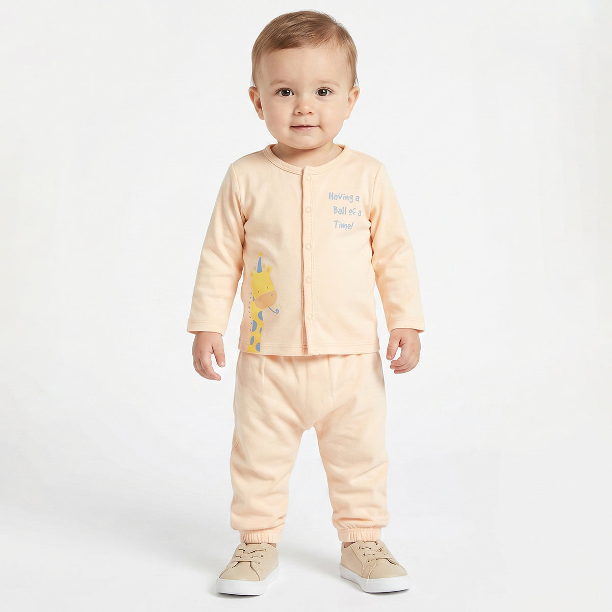 Baby Boys Red and Cream Cotton Front Open Full Sleeve Vest Pack of 2 Everyday Essentials
