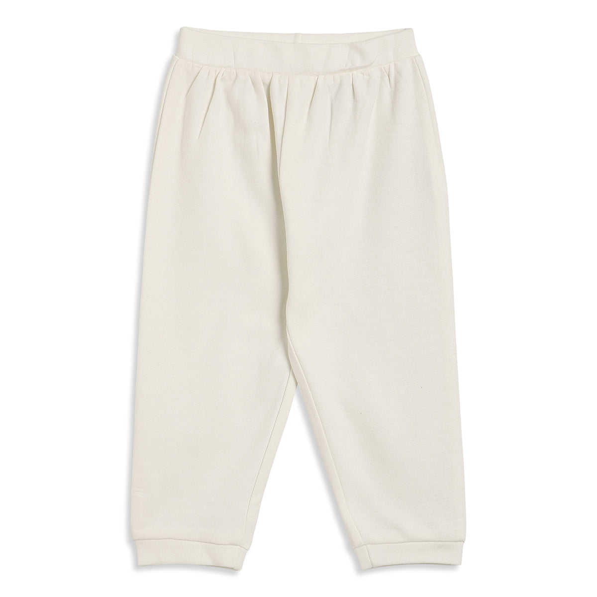 Baby Boys Cream and Peach Cotton Joggers Pack of 2 Regular Fit