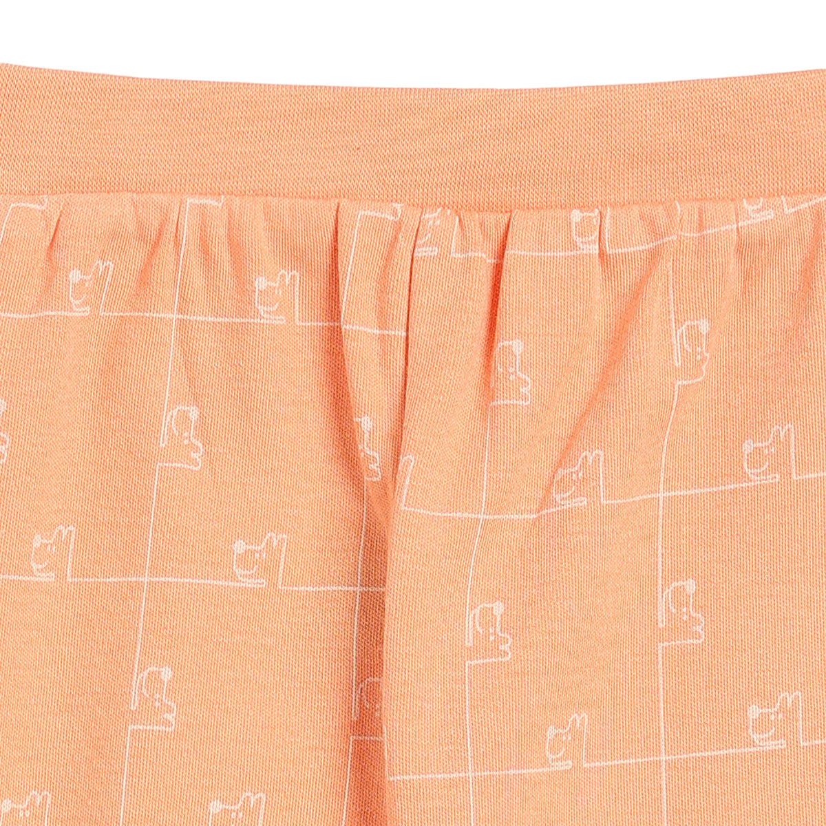 Baby Boys Cream and Peach Cotton Joggers Pack of 2 Regular Fit