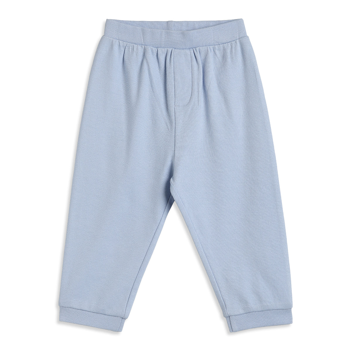 Baby Boys Sky Blue and White Cotton Knit Bottom Pack of 2 Regular Fit Everyday Wear
