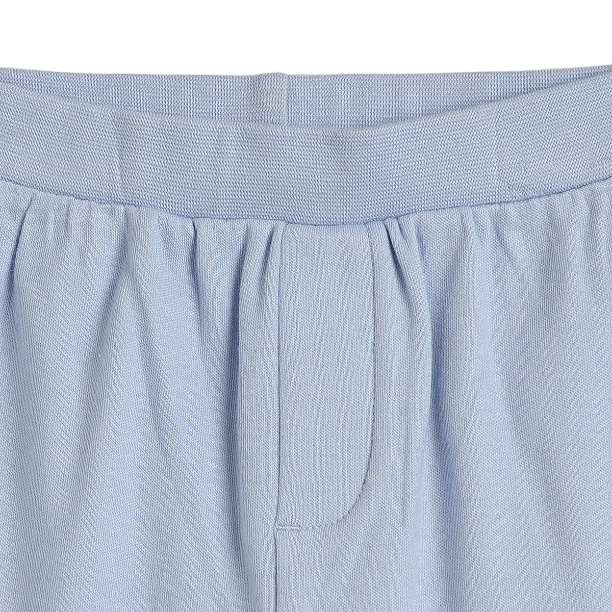 Baby Boys Sky Blue and White Cotton Knit Bottom Pack of 2 Regular Fit Everyday Wear