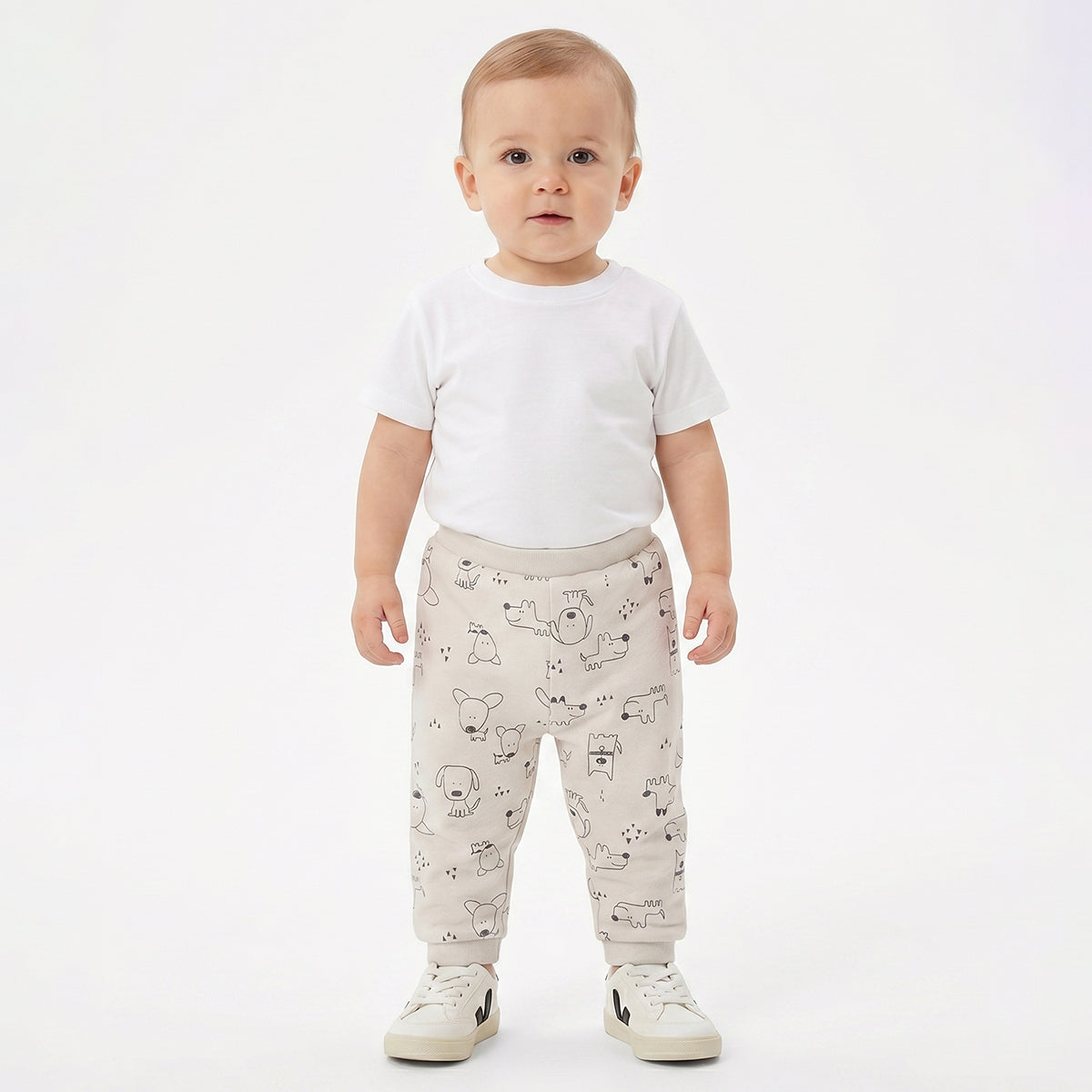 Baby Boys Mint Green and White Cotton Knit Bottom Pack of 2 Regular Fit Everyday Wear