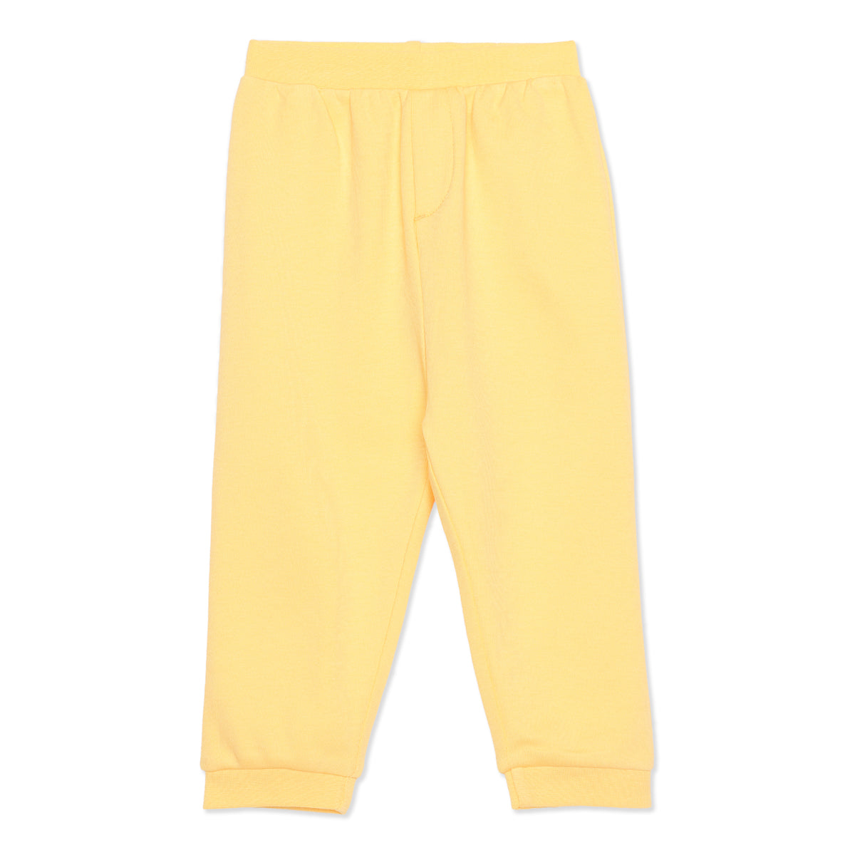 Baby Boys Yellow and Beige Cotton Jogger Pack of 2 Regular Fit Casual Kids Pants