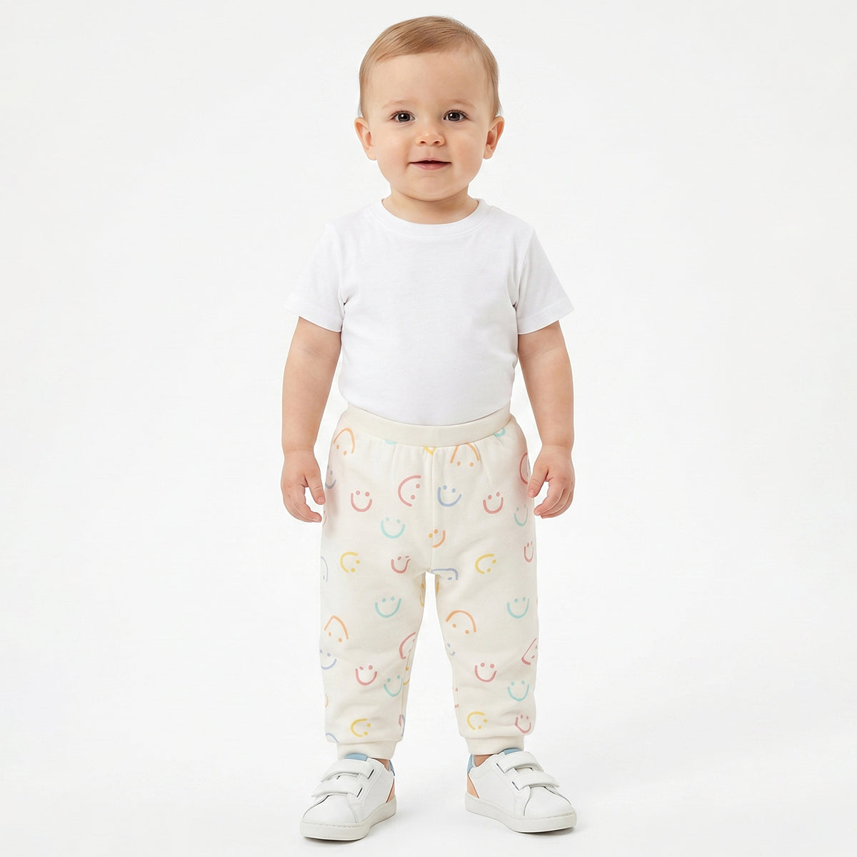 Baby Boys Navy Blue and White Cotton Knit Bottom Pack of 2 Regular Fit Everyday Wear