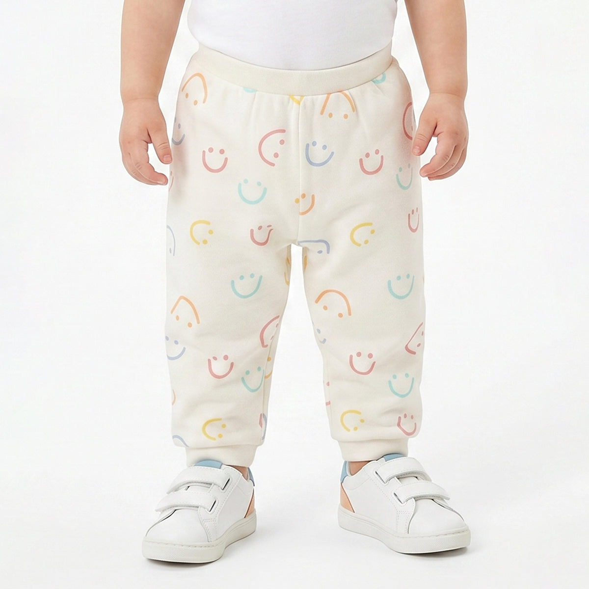Baby Boys Navy Blue and White Cotton Knit Bottom Pack of 2 Regular Fit Everyday Wear