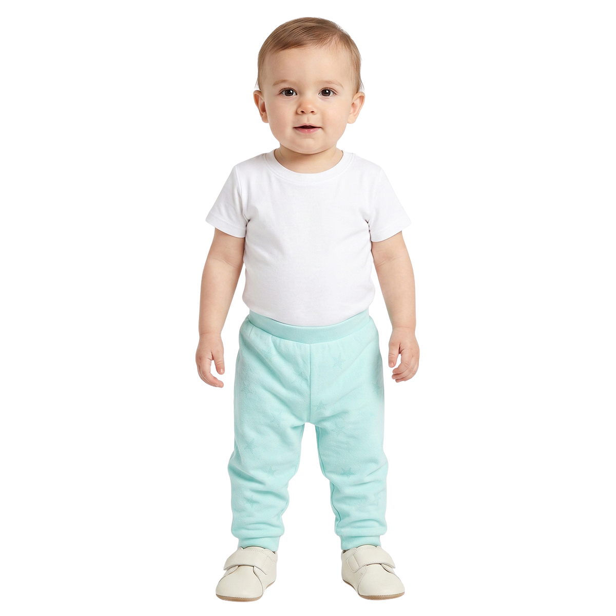 Baby Boys Yellow and Aqua Blue Cotton Knit Bottom Pack of 2 Everyday