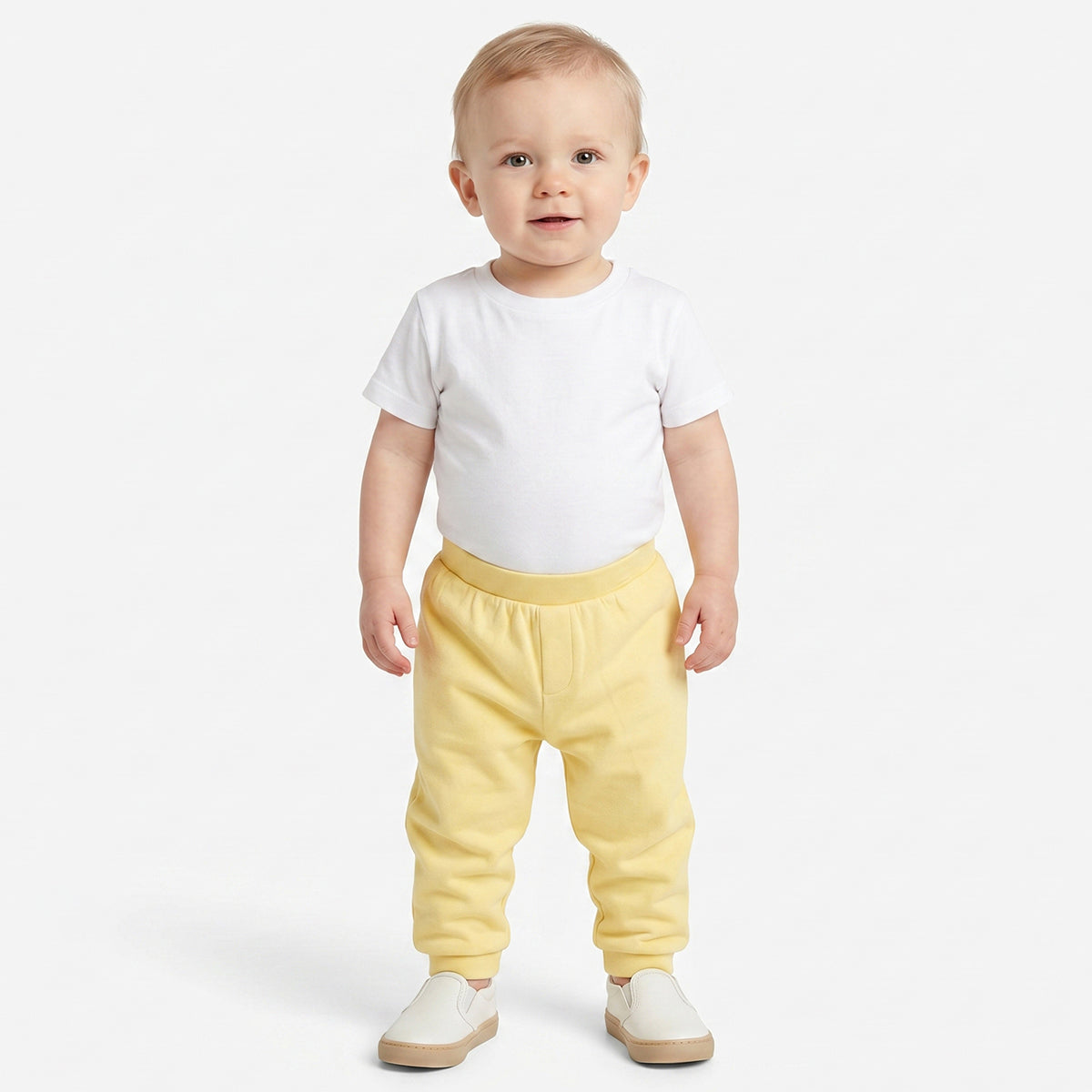 Baby Boys Yellow and Aqua Blue Cotton Knit Bottom Pack of 2 Regular Fit Everyday Wear