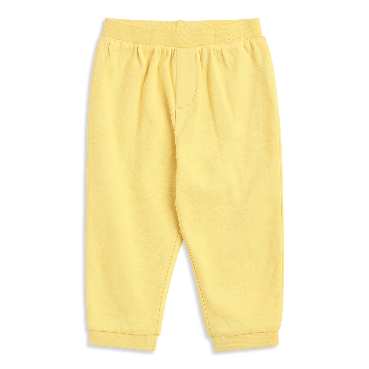 Baby Boys Yellow and Aqua Blue Cotton Knit Bottom Pack of 2 Regular Fit Everyday Wear