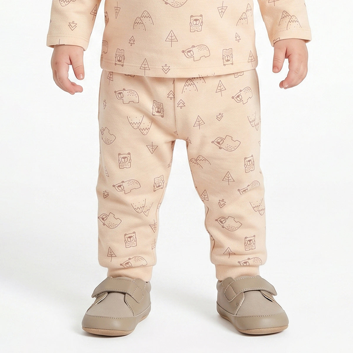 Baby Boys Mint Green and Peach Cotton Knit Bottom  Pack of 2 Regular Fit Everyday Wear