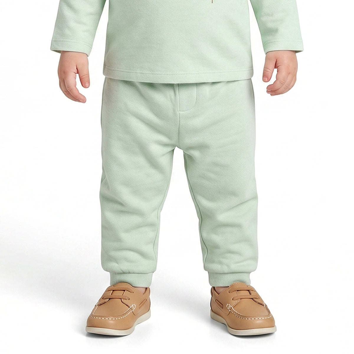 Baby Boys Mint Green and Peach Cotton Knit Bottom  Pack of 2 Regular Fit Everyday Wear
