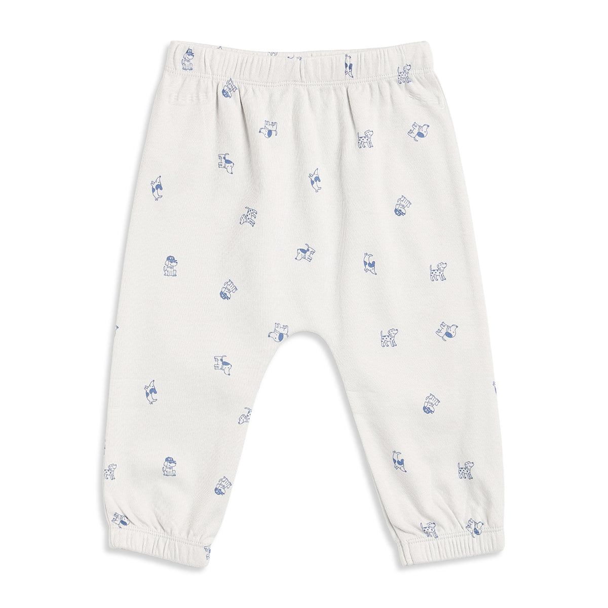 Baby Boys Sky Blue and White Cotton Knit Bottom Pack of 2 Regular Fit Everyday Wear