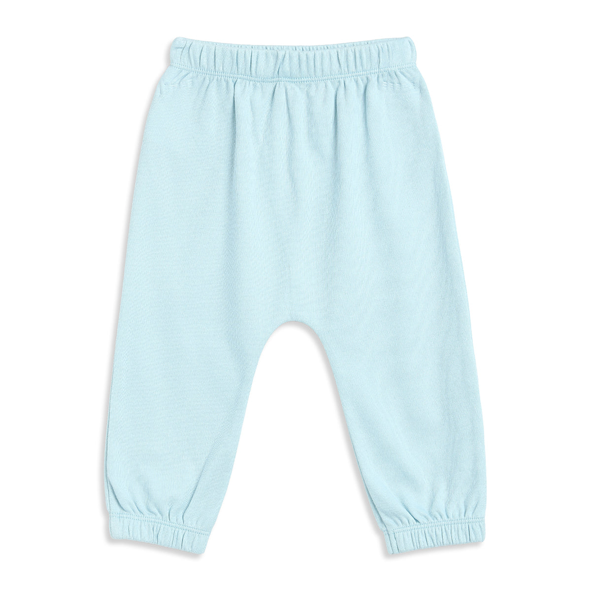 Baby Boys Sky Blue and White Cotton Knit Bottom Pack of 2 Regular Fit Everyday Wear