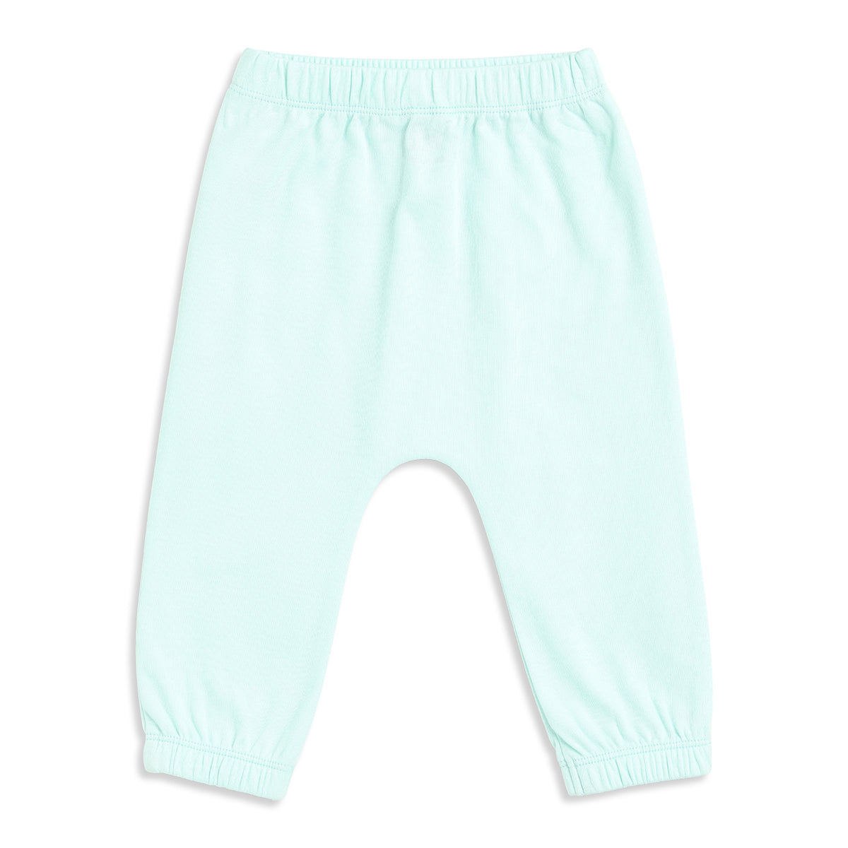 Baby Boys Mint Green and White Cotton Knit Bottom Pack of 2 Regular Fit Everyday Wear