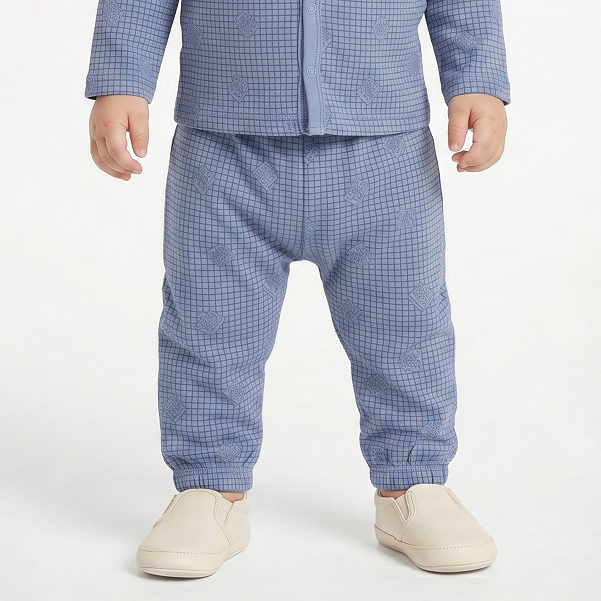 Baby Boys Yellow and Blue Cotton Knit Bottom Pack of 2 Regular Fit Everyday Wear