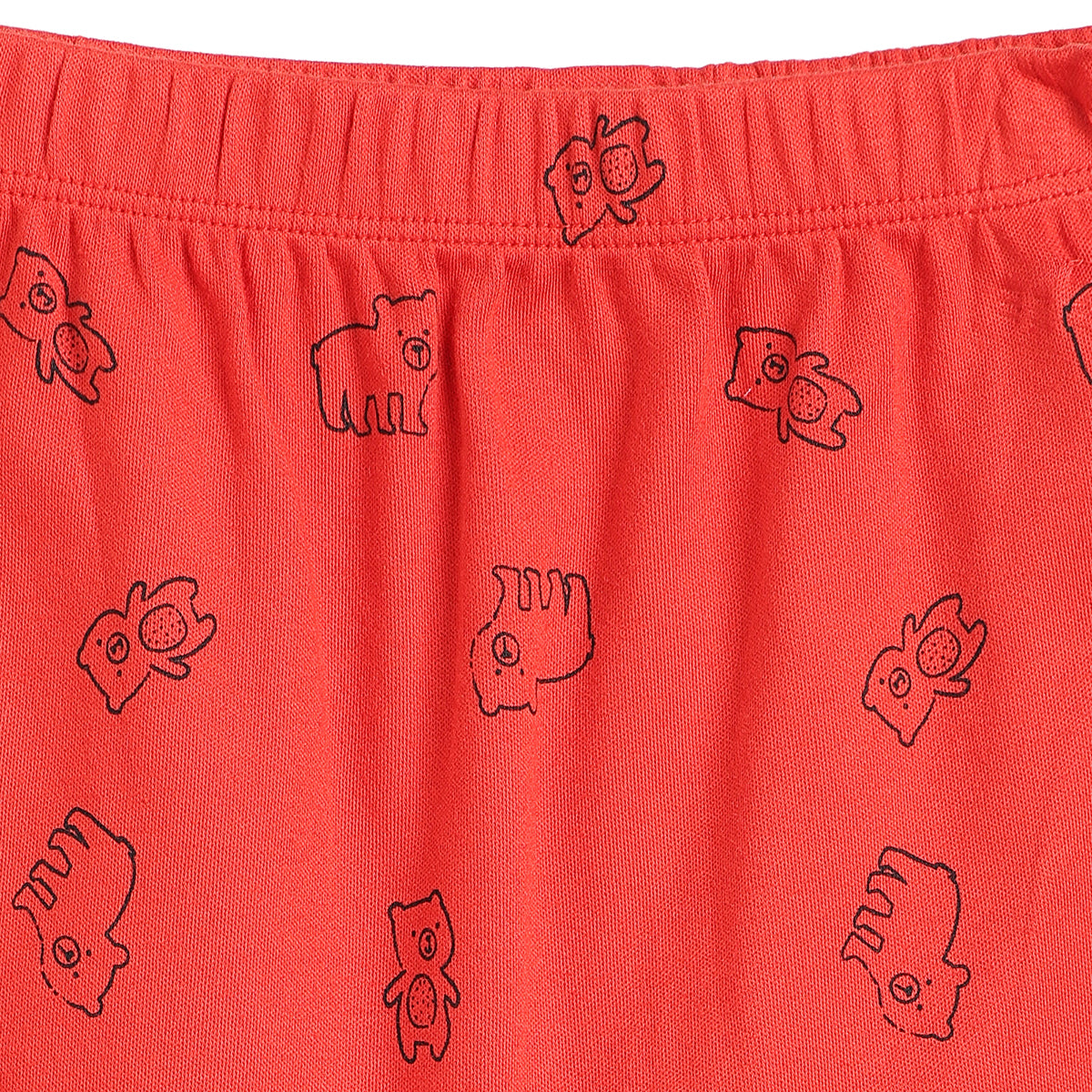 Baby Boys Red and Cream Cotton Knit Bottom Pack of 2 Regular Fit Everyday Wear