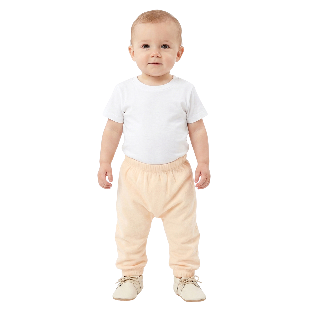 Boys Cream and Light Yellow Cookie Print Knit Bottom Pack of 2