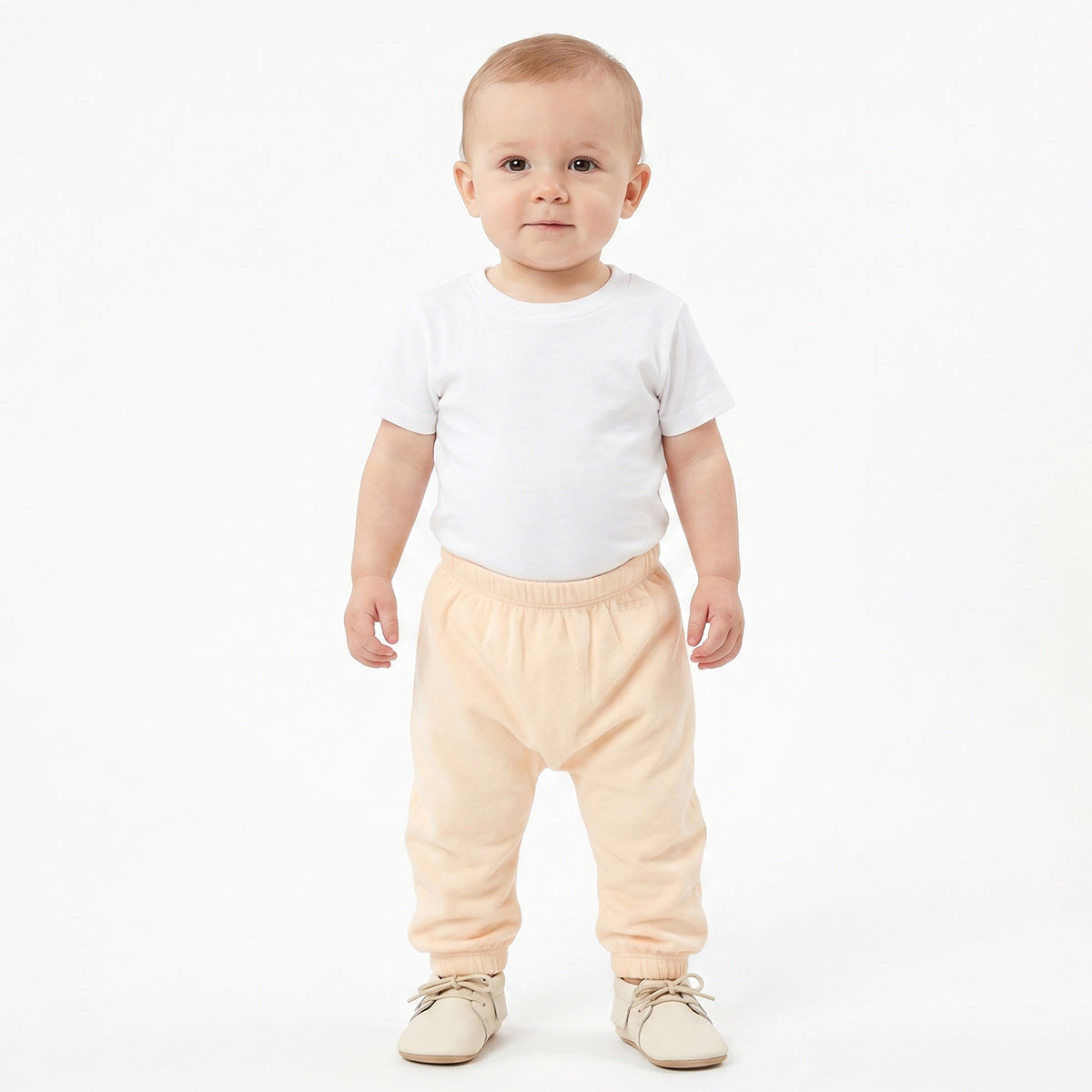 Baby Boys Cream and Light Yellow Cookie Print Cotton Knit Bottom Pack of 2 Regular Fit Everyday Wear
