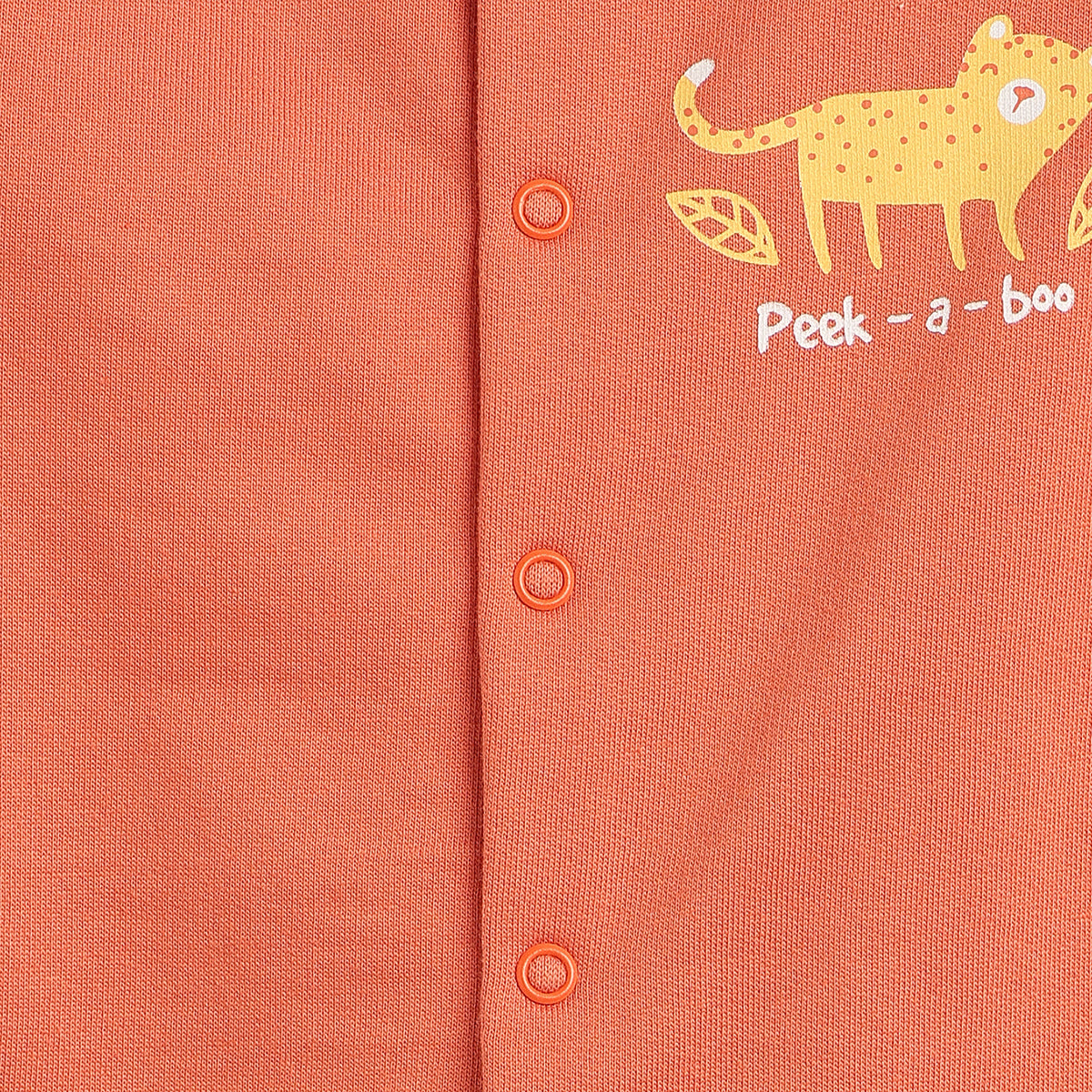 Baby Boys Orange and Off White Cotton Printed Rompers Pack of 2 Regular Fit Casual Baby Rompers