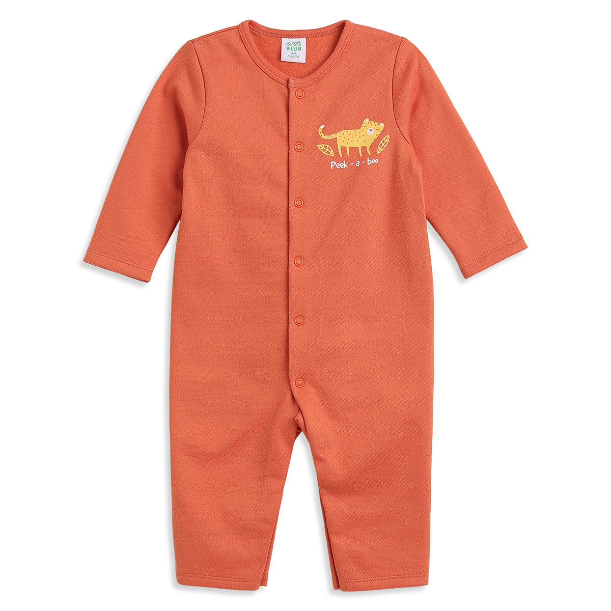 Baby Boys Orange and Off White Cotton Printed Rompers Pack of 2 Regular Fit Casual Baby Rompers