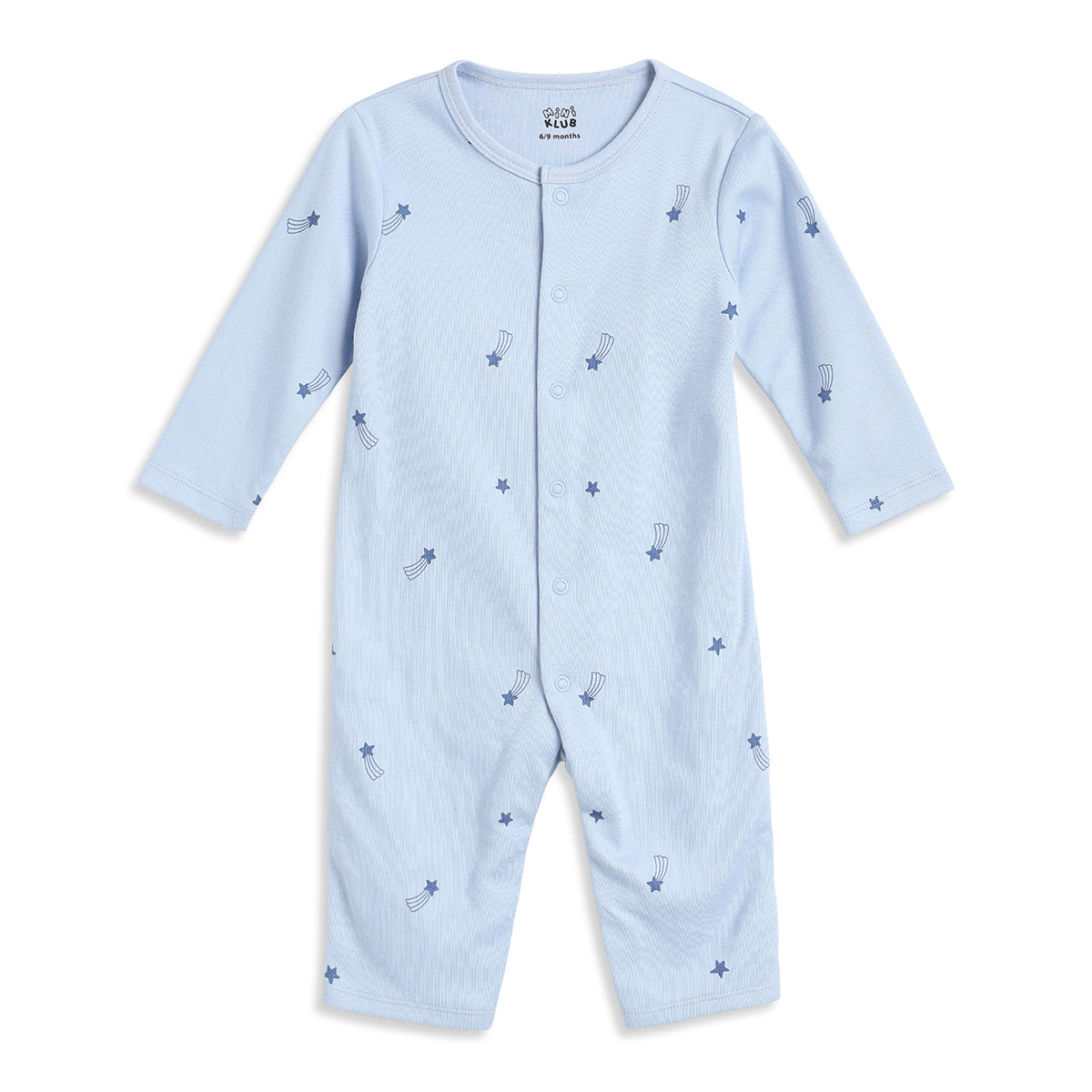 Baby Boys Blue and White Cotton Printed Rompers Pack of 2 Regular Fit Casual Baby Rompers