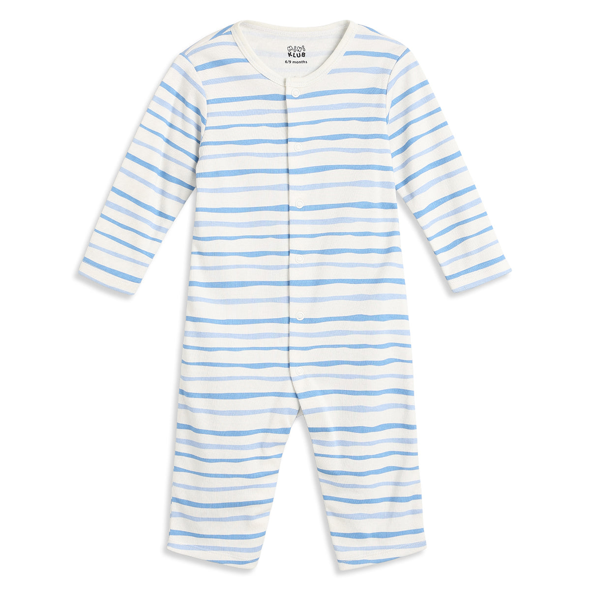 Baby Boys Blue and White Cotton Printed Rompers Pack of 2 Regular Fit Casual Baby Rompers