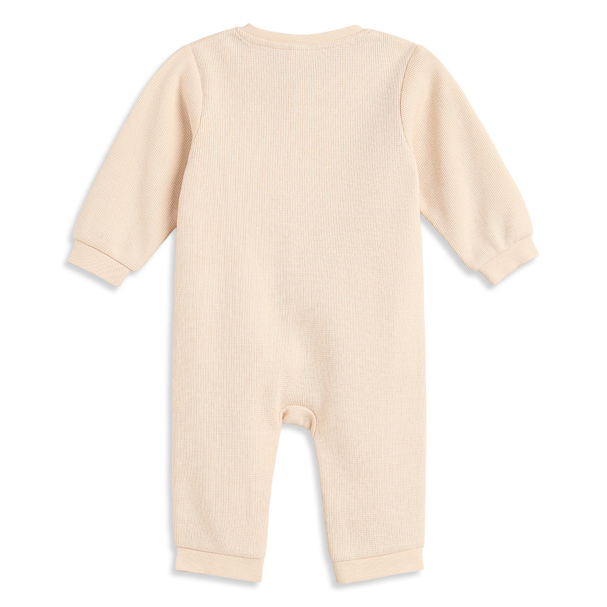Baby Boys Beige Cotton Applique Romper Regular Fit Casual Baby Romper