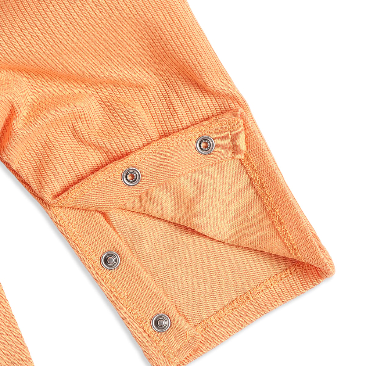 Baby Boys Orange And Off White Cotton Blend Smiley Printed Rompers Pack of 2 Regular Fit Casual Wear