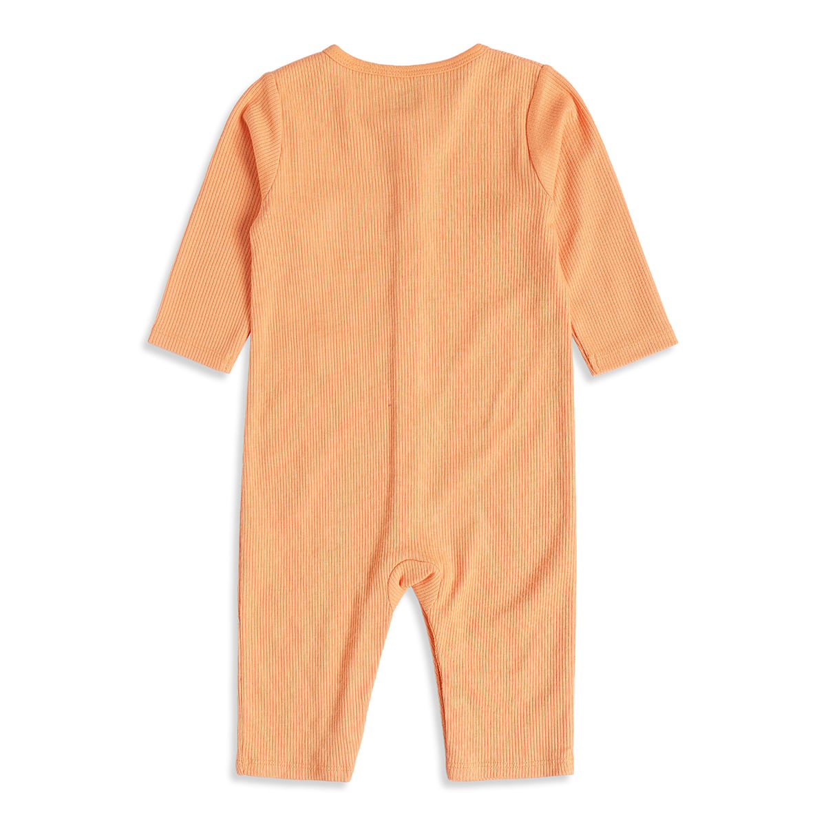 Baby Boys Orange And Off White Cotton Blend Smiley Printed Rompers Pack of 2 Regular Fit Casual Wear