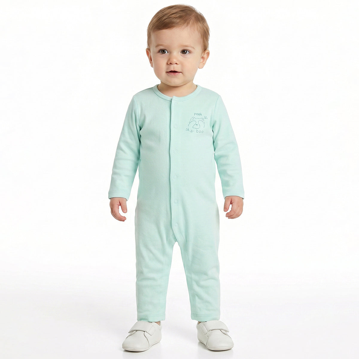 Baby Boys Mint Green and Yellow Cotton Printed Rompers Pack of 2 Regular Fit Casual Baby Rompers