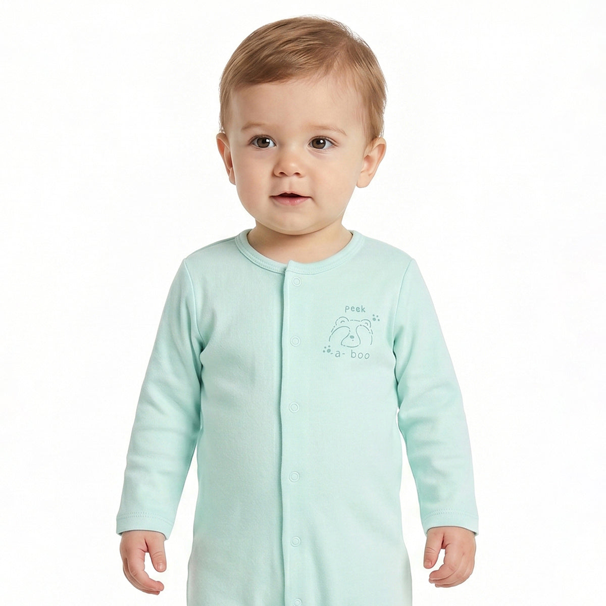 Baby Boys Mint Green and Yellow Cotton Printed Rompers Pack of 2 Regular Fit Casual Baby Rompers