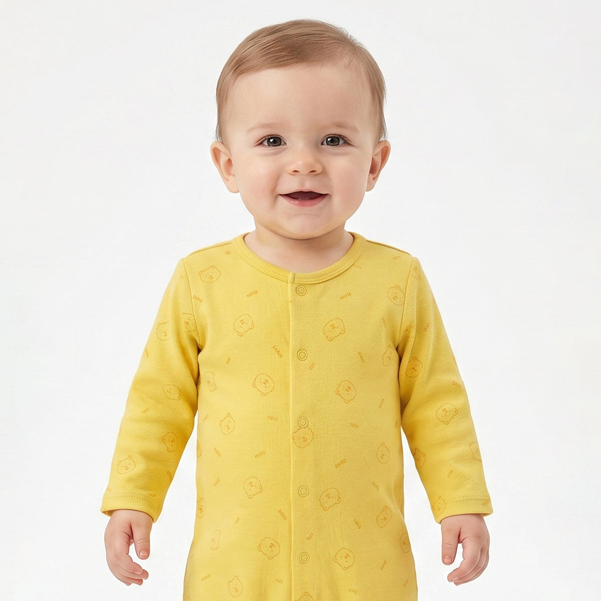 Baby Boys Mint Green and Yellow Cotton Printed Rompers Pack of 2 Regular Fit Casual Baby Rompers