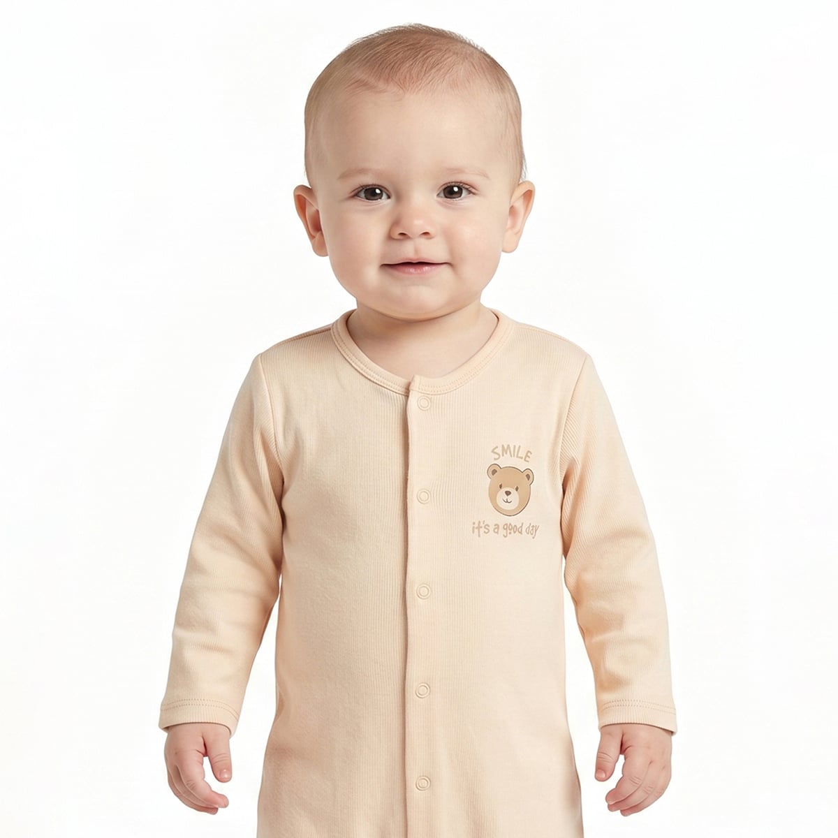Baby Boys Beige and Red Printed Rompers Pack of 2 Casual Baby Rompers