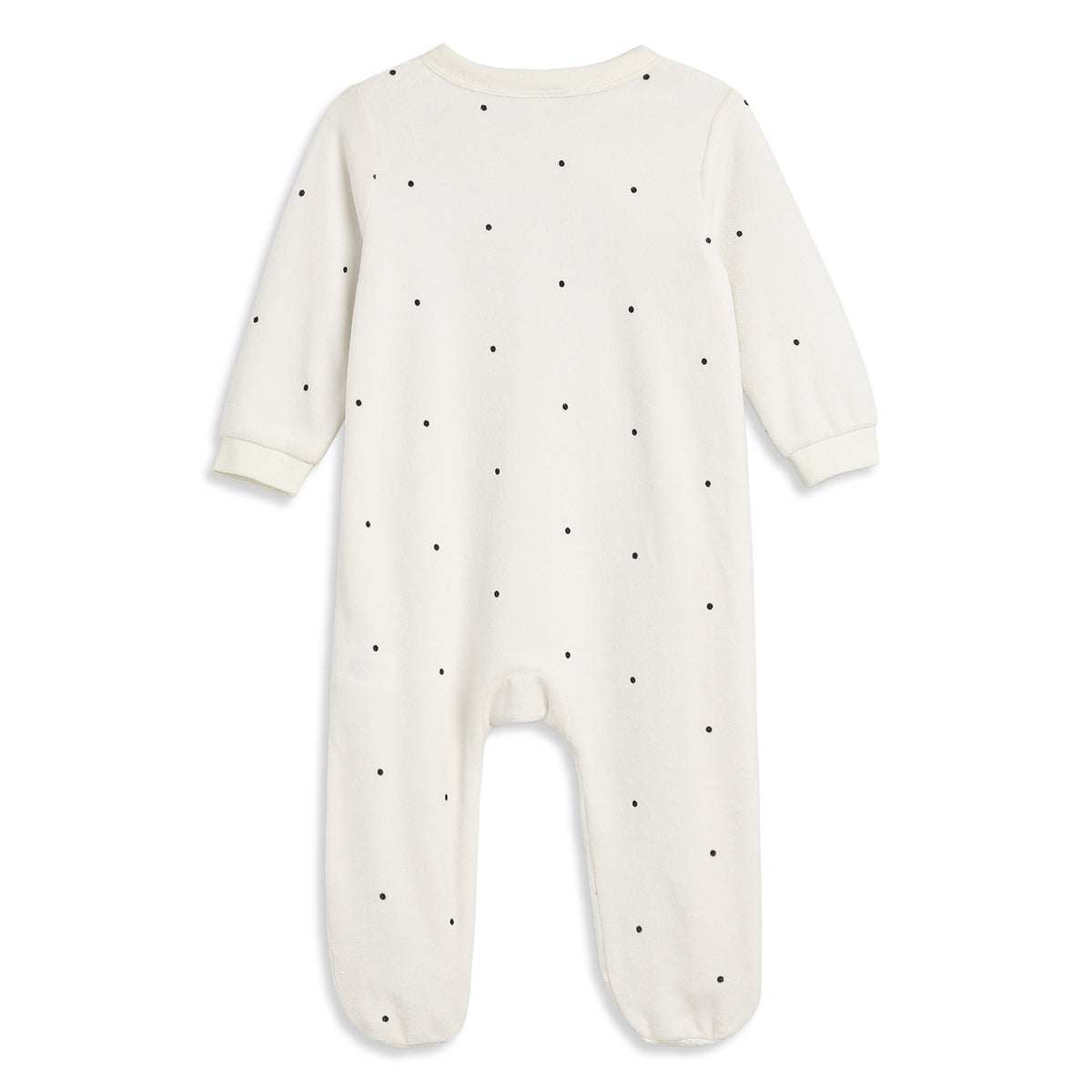 Baby Boys Off White Cotton Applique Printed Sleepsuit Regular Fit Casual Baby Sleepsuit