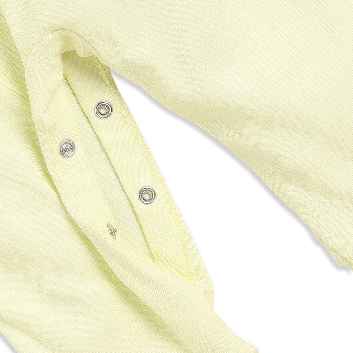 Baby Boys Light Yellow and Peach Cotton Printed Sleepsuits Pack of 2 Regular Fit Casual Baby Sleepsuits