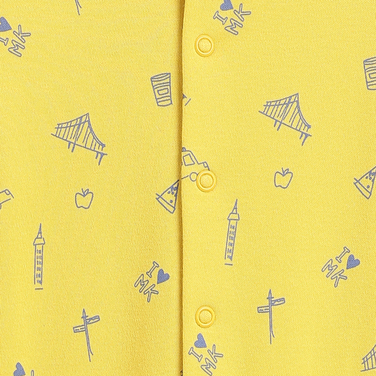 Baby Boys Yellow and Blue Cotton Printed Sleepsuits Pack of 2 Regular Fit Casual Baby Sleepsuits