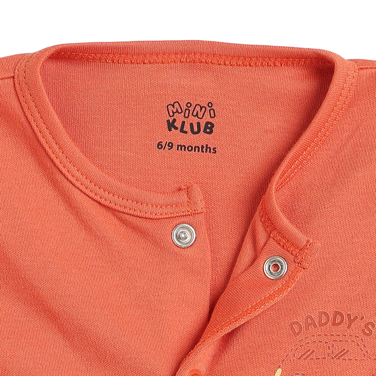 Baby Boys Orange and Sky Blue Cotton Printed Sleepsuits Pack of 2 Regular Fit Casual Baby Sleepsuits