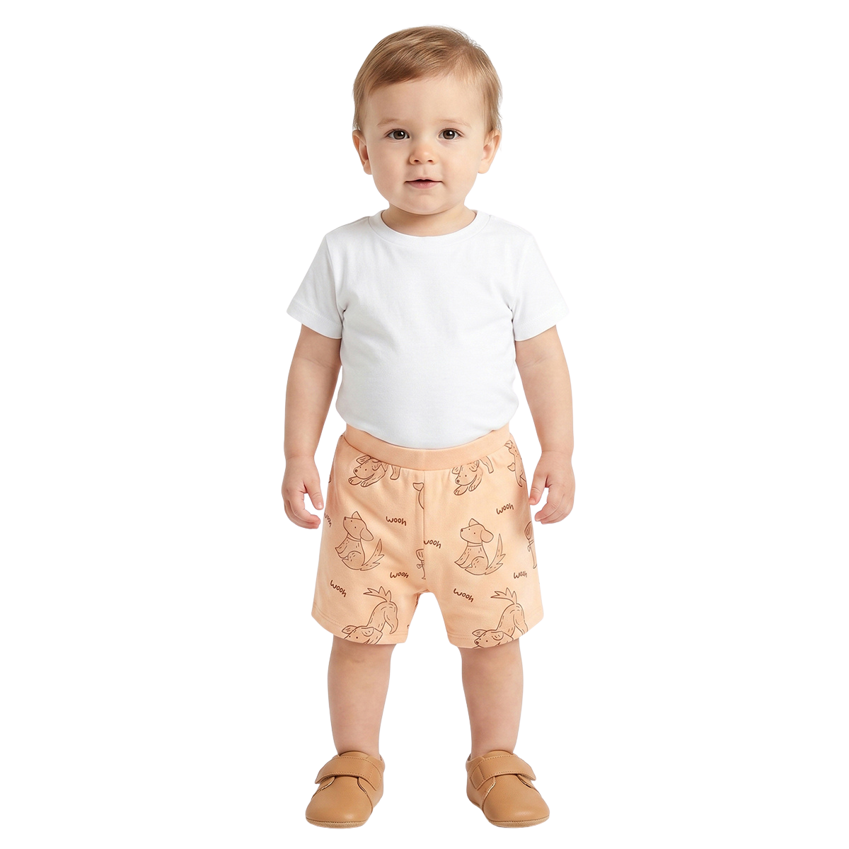 Baby Boys Orange and Peach Printed Shorts Pack of 2 Casual Baby Shorts