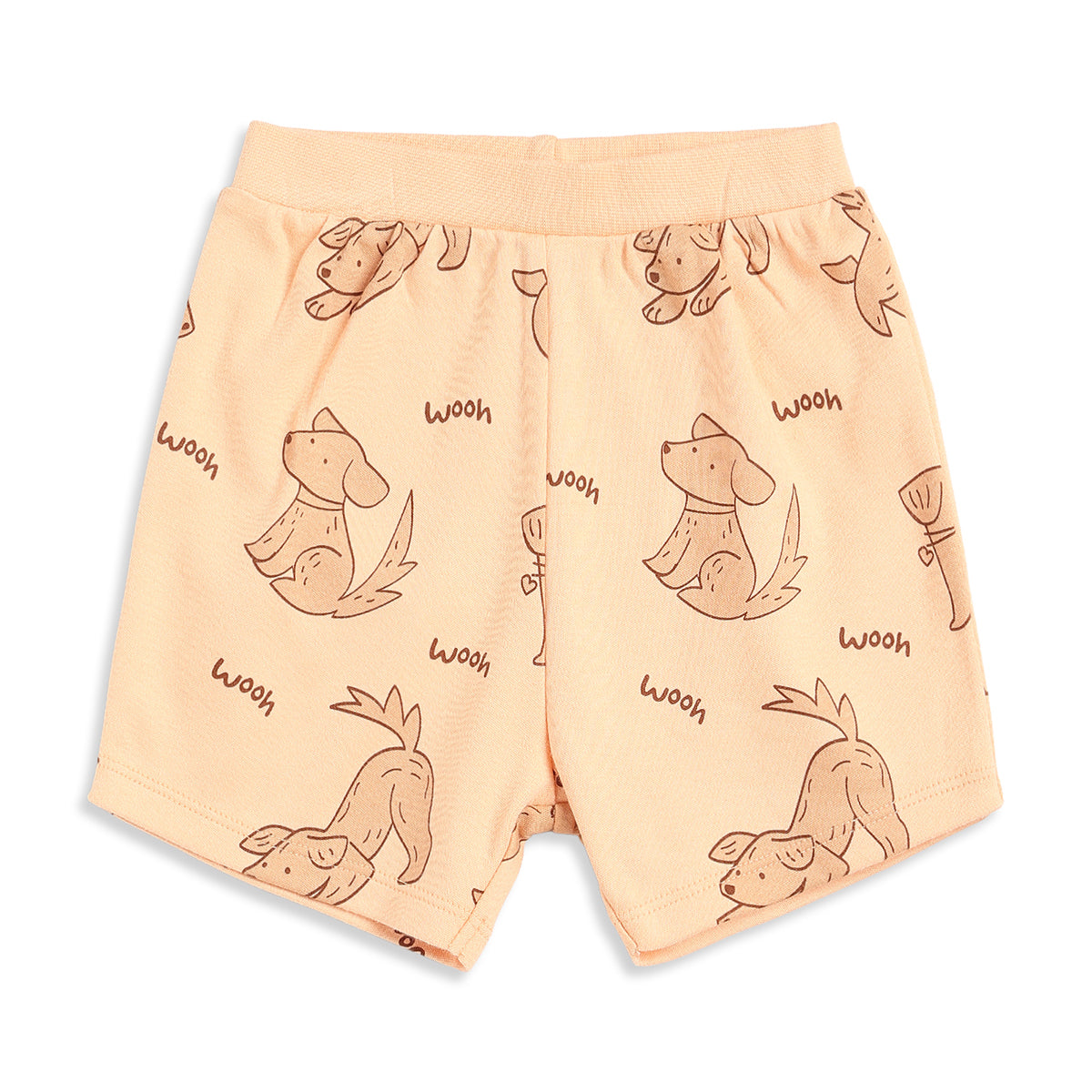 Baby Boys Orange and Peach Cotton Printed Shorts Pack of 2 Regular Fit Casual Baby Shorts