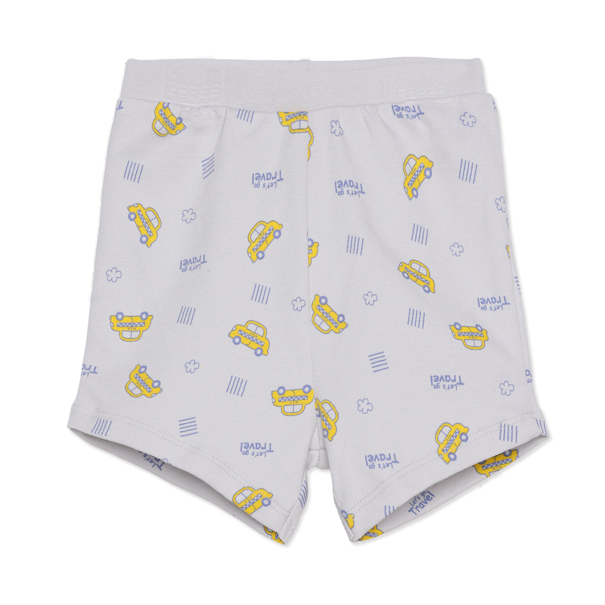 Baby Boys Sage Green and Light Grey Cotton Shorts Pack of 2 Regular Fit Casual Kids Shorts