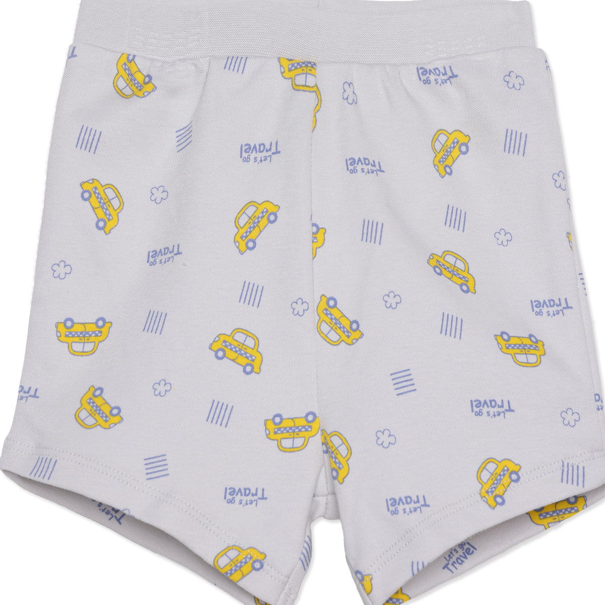 Baby Boys Sage Green and Light Grey Cotton Shorts Pack of 2 Regular Fit Casual Kids Shorts