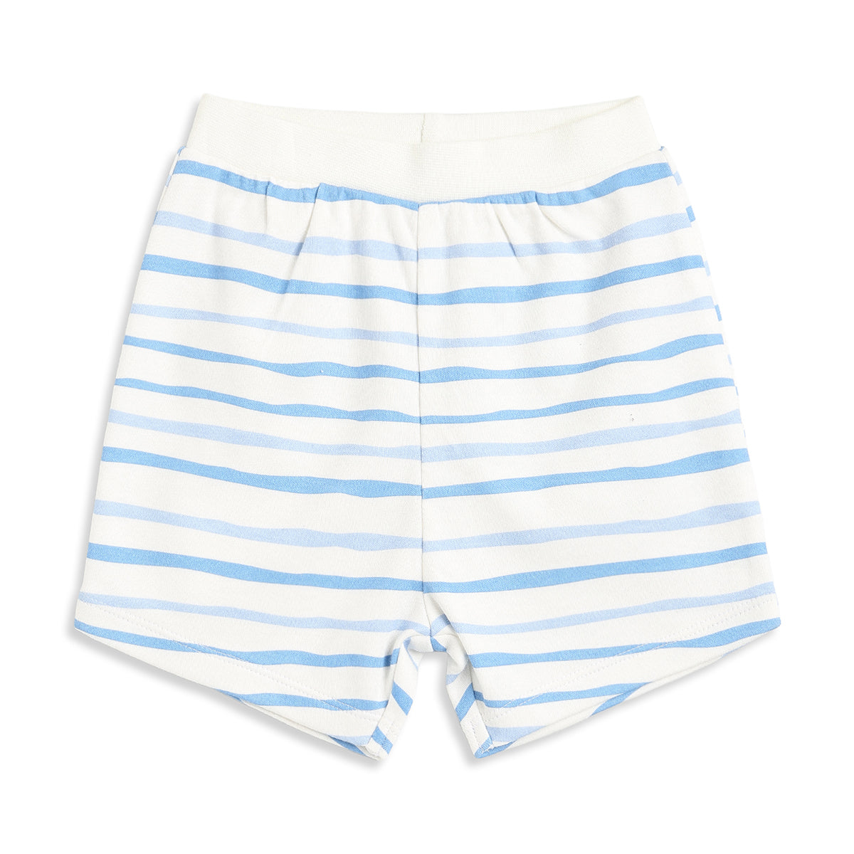 Baby Boys Blue and White Cotton Printed Shorts Pack of 2 Regular Fit Casual Baby Shorts