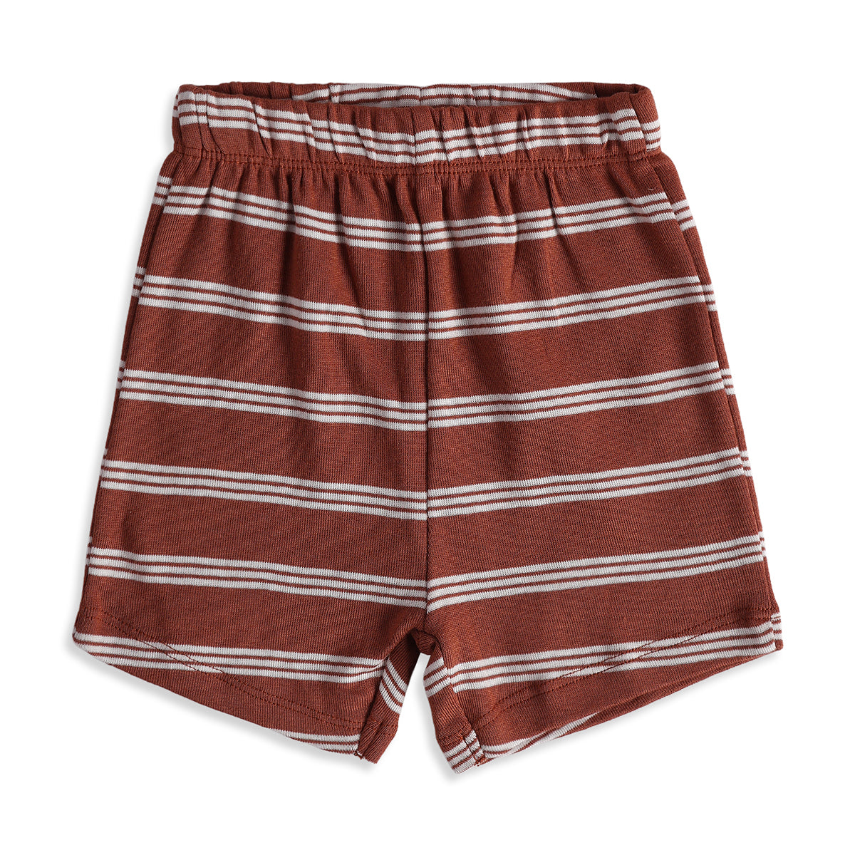 Baby Boys Cream Rust Cotton Shorts Pack of 2 Regular Fit Casual Wear