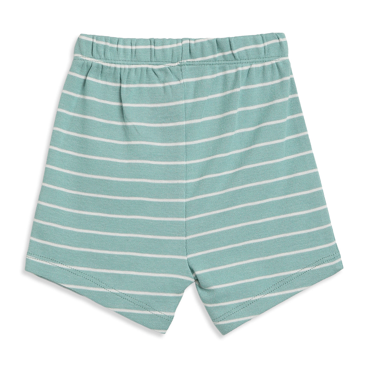 Baby Boys Cream and Mint Cotton Shorts Pack of 2 Regular Fit