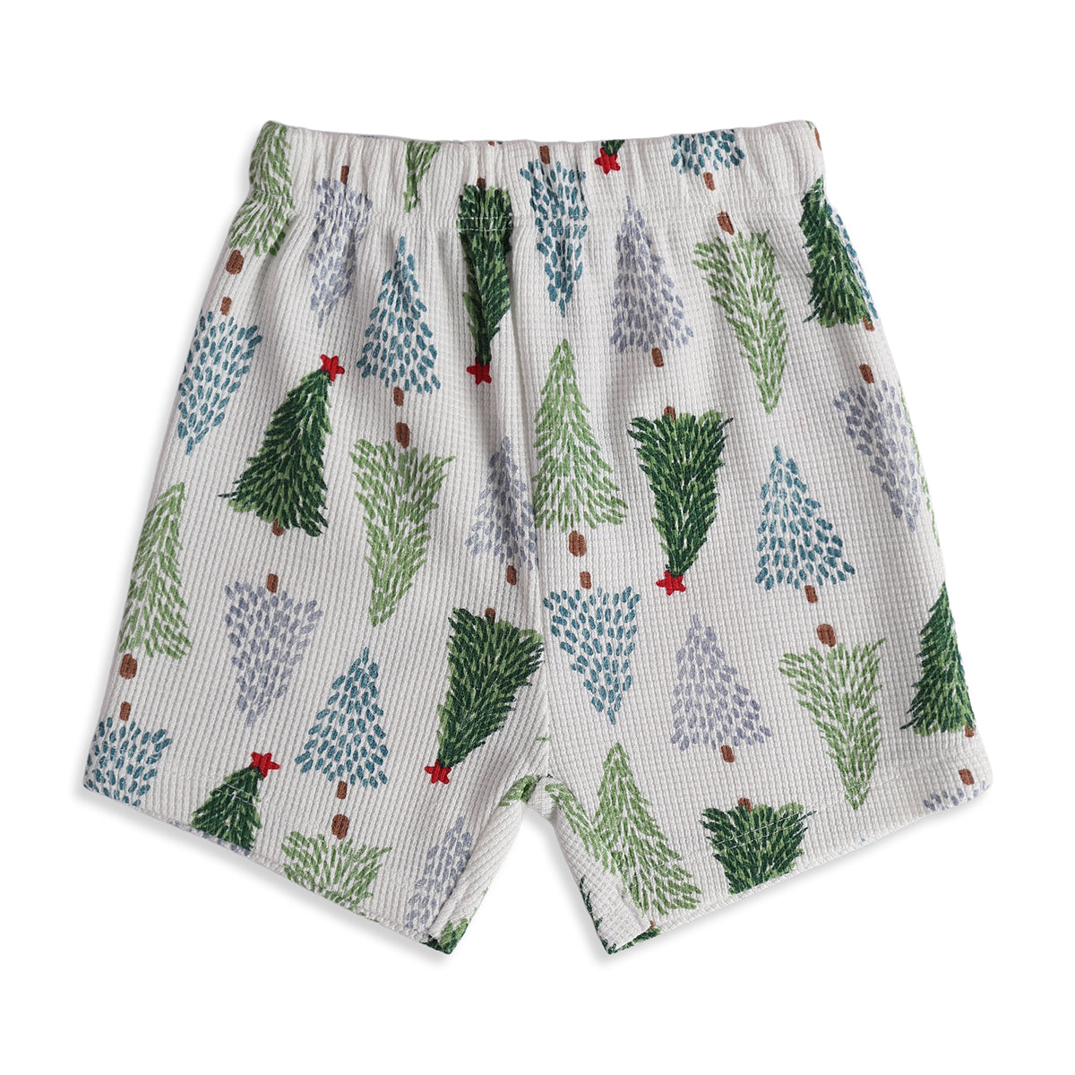 Baby Boys Cream Green Cotton Tree Print Shorts Pack of 2 Casual Wear