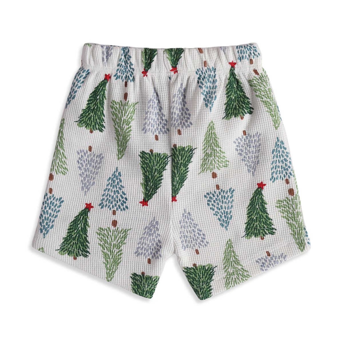 Baby Boys Cream Green Cotton Tree Print Shorts Pack of 2 Casual Wear