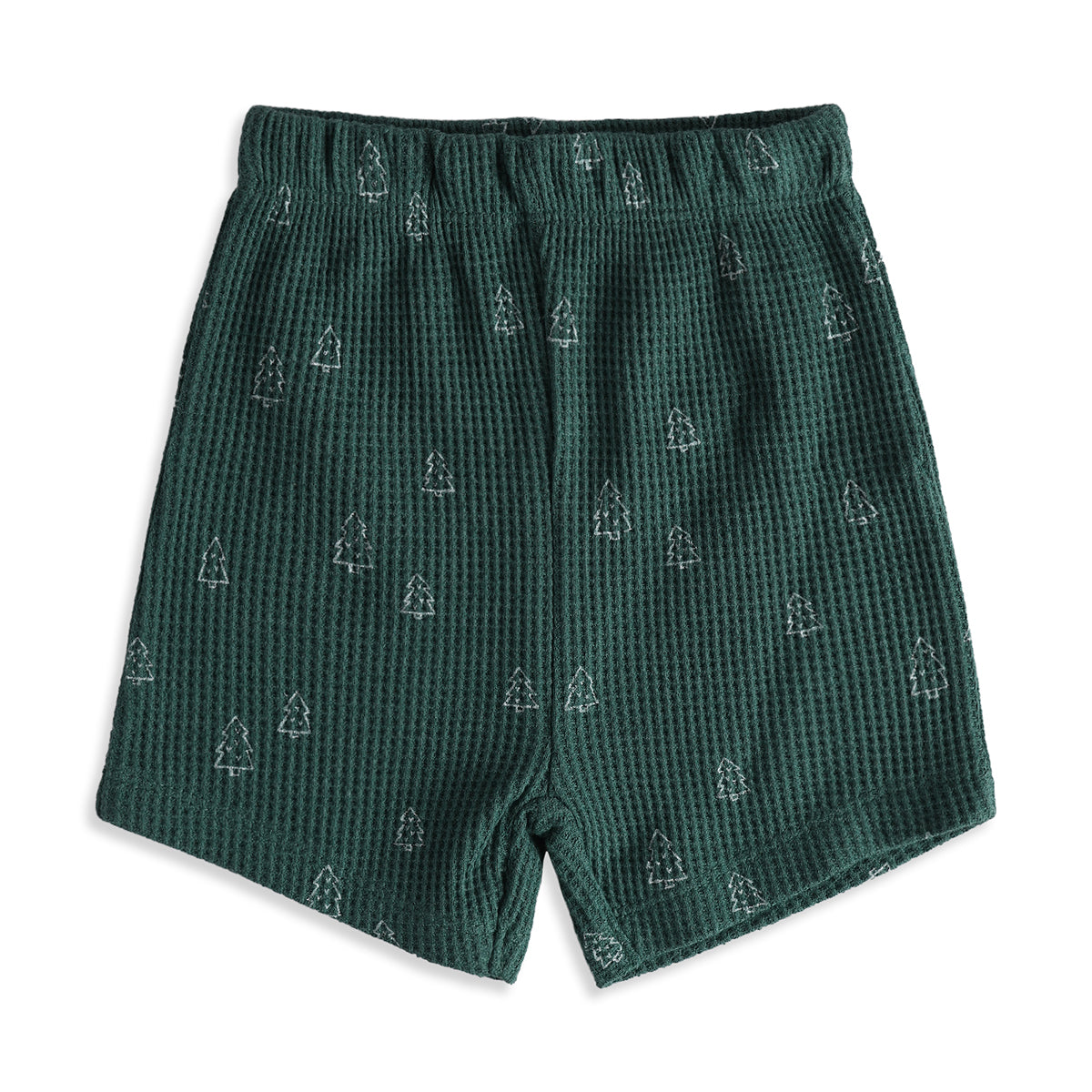 Baby Boys Cream Green Cotton Tree Print Shorts Pack of 2 Casual Wear