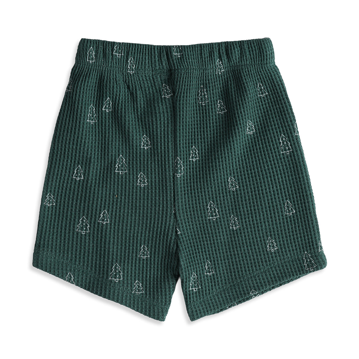 Baby Boys Cream Green Cotton Tree Print Shorts Pack of 2 Casual Wear