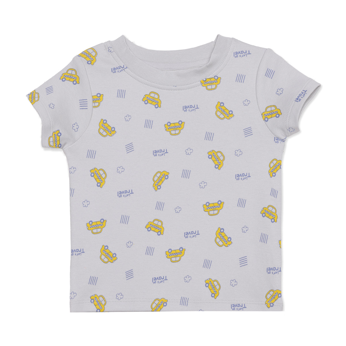 Baby Boys Sage Green and Light Grey Cotton T-Shirts Pack of 2 Regular Fit Casual Wear